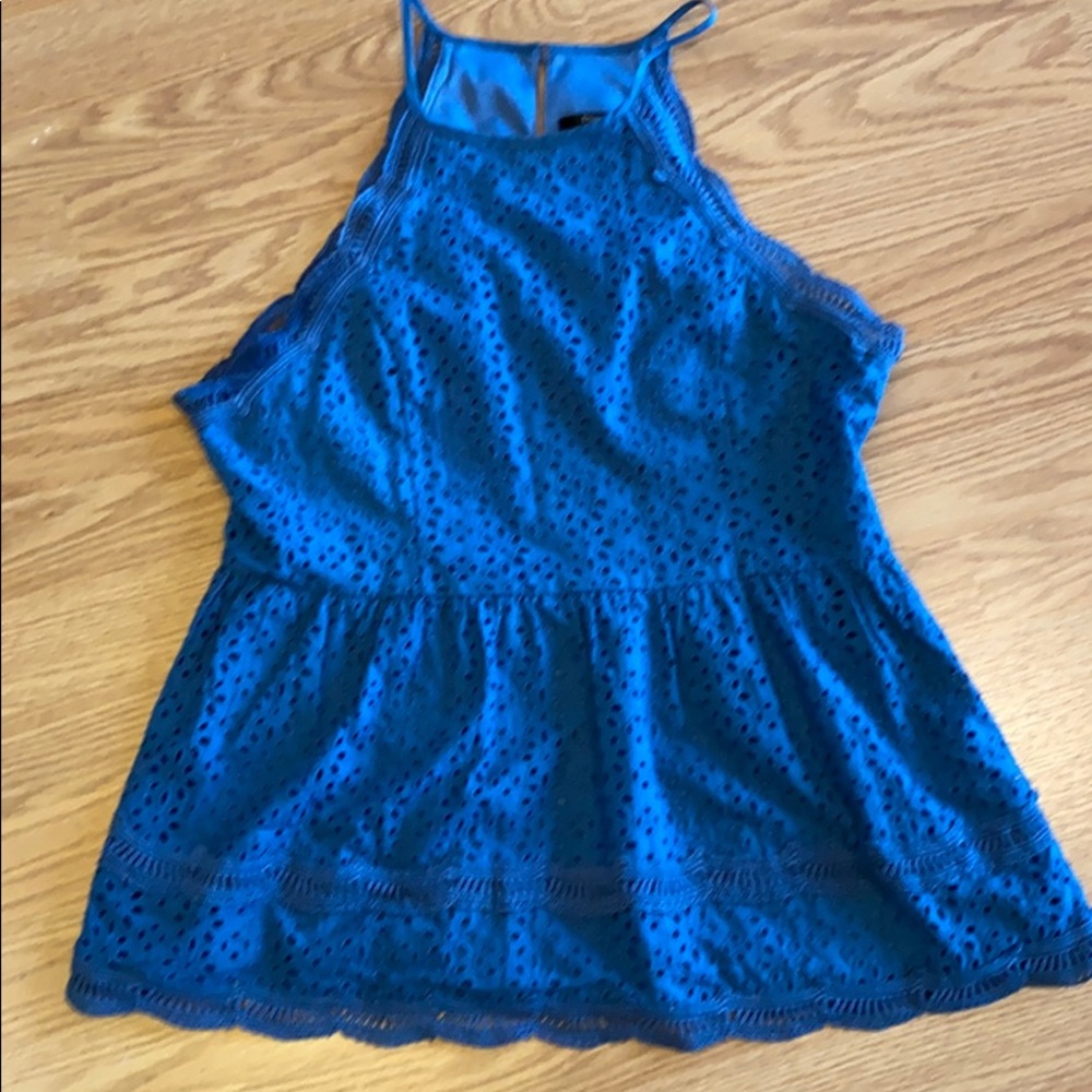 Sleeveless eyelet top